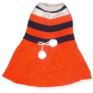 Frisco POM POM Bow Sweater Dress Knit Dog Shirt Knit Acrylic